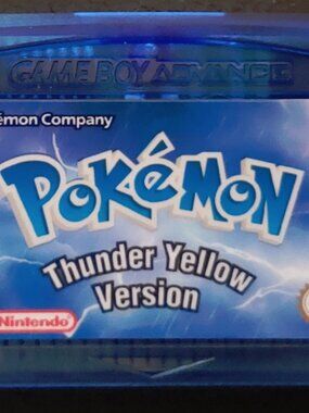 Pokemon Thunder Yellow GBA ROM Hack Game Custom Gameboy Advance